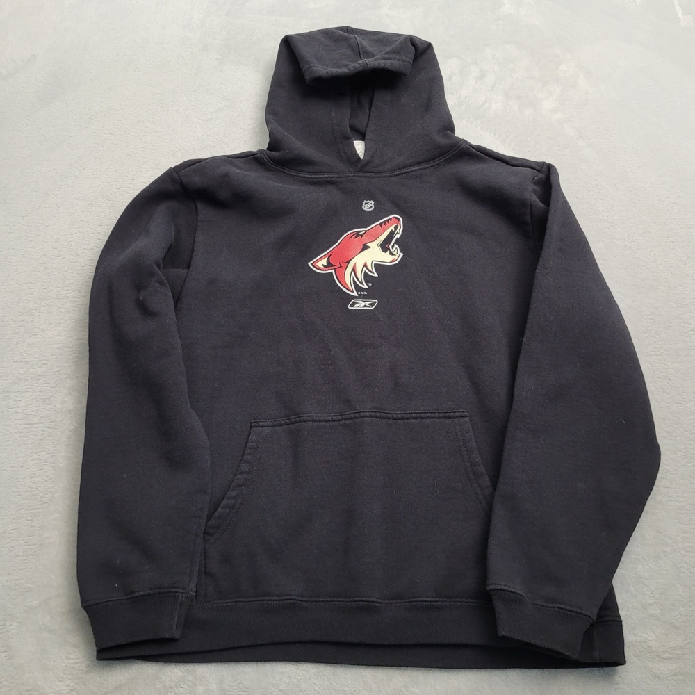 Arizona Coyotes Hoodie Youth XL (18/20) Black NHL Reebox Pullover Sweatshirt
